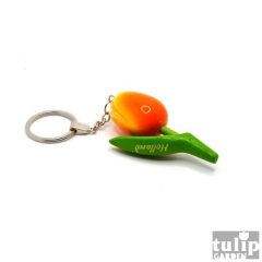 száras fa tulipán kulcstartó-narancs