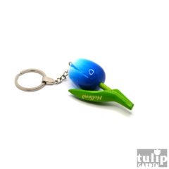 Száras fa tulipán kulcstartó-kék