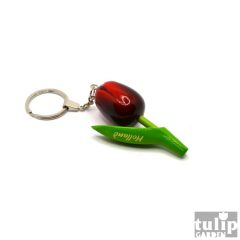 száras fa tulipán kulcstartó-bordó